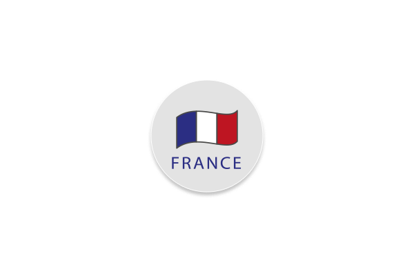 Étiquette électrostatiques ronde France